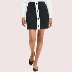 Kate Spade Colorblock Button Down Skirt size 0 NWT